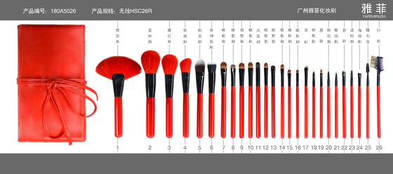 26PCS Animal Hair Makeup Brush Set Soft Goat Bristles Strong Powder Pickup Face Blush Foundation (Сет для макияжа волос животных) Молокие козьи волосы